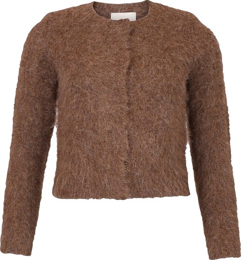 byTimo Kardigan Hairy Knit Jacket Brun