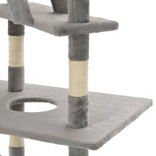Vidaxl Klorestativ Til Katt Med Sisal 230-260 cm Grå Vidaxl Klorestativ Til Katt Med Sisal 230-260 cm Grå