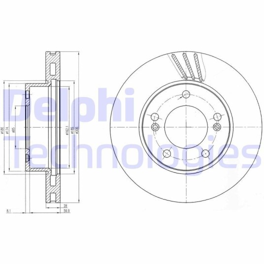 Bremseskive DELPHI BG4207 Bremseskive DELPHI BG4207