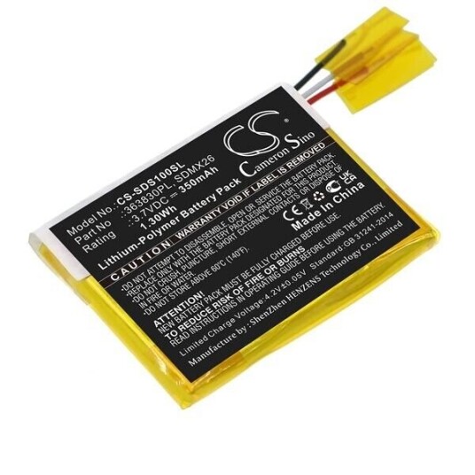 SanDisk Clip Jam batteri (350 mAh 3.7 V, Sort) SanDisk Clip Jam batteri (350 mAh 3.7 V, Sort)