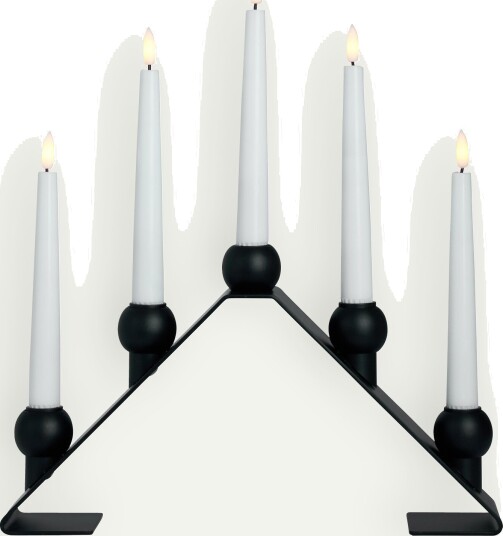 Watt & Veke Luna adventslysestake svart
