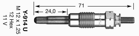 Glødeplugg NGK 2643 Glødeplugg NGK 2643