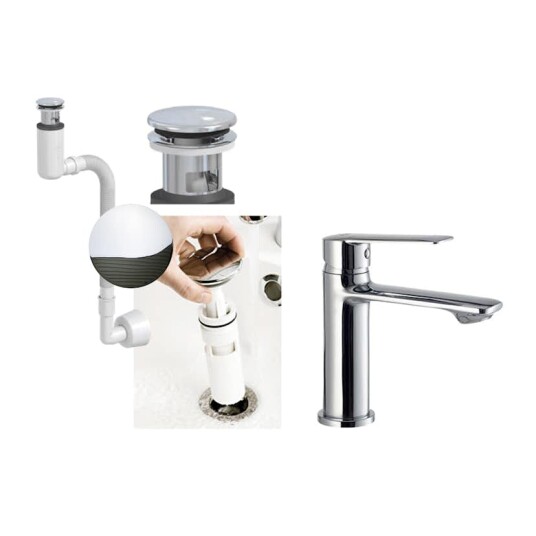Macro Design Servantbatteri Macro Design Taro Med Vannlas Og Bunnventil Pop-up Easyclean