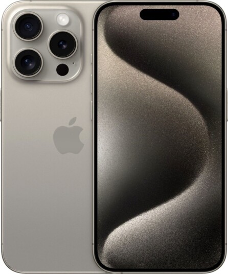 Apple iPhone 15 Pro 256GB Natural Titanium - 6,1" OLED, A17 Pro, 5G Mobiltelefon