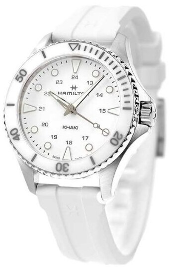 Hamilton Dameklokke H82221310 Khaki Navy Hvit/Gummi Ø37 mm