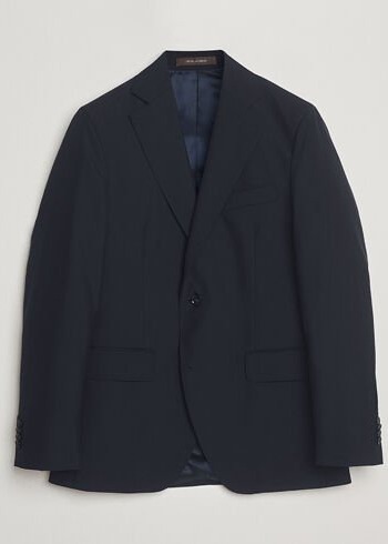 Oscar Jacobson Fogerty Wool Blazer Navy