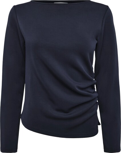My Essential Wardrobe Mwhelle Asymmetric Blouse   Navy   L