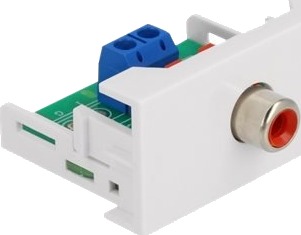 Delock Easy 45 RCA trykklåsmodul hvit
