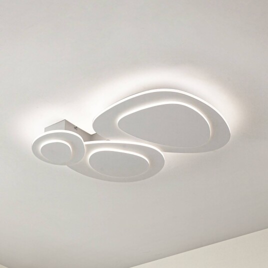 LED taklampe Delar Lindby dimbar Hvit / opal Stue / spisestue Kunststoff Moderne