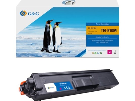 G&G Toner G&G-Kompatibel Toner Med Tn-910M Magenta 9000S Nt-Cb910m For Brother Hl-L8350cdw Mfc-L8900cdw N
