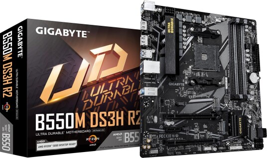 Gigabyte B550M DS3H R2 Micro ATX Hovedkort med AMD B550 Chipset Gigabyte B550M DS3H R2 Micro ATX Hovedkort med AMD B550 Chipset
