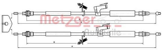 Metzger Tautrekk parkeringsbrems METZGER 10.5368