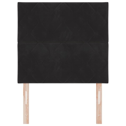 LED hodegavl Diamantblokkmønster Svart 90 cm Fløyel LED hodegavl Diamantblokkmønster Svart 90 cm Fløyel