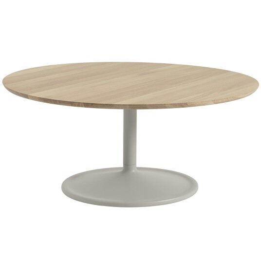 Muuto Soft Salongbord Ø95 cm Solid Eik / Grå