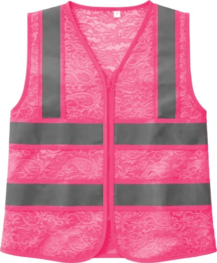 Refleksvest i blonde neonrosa XX Large