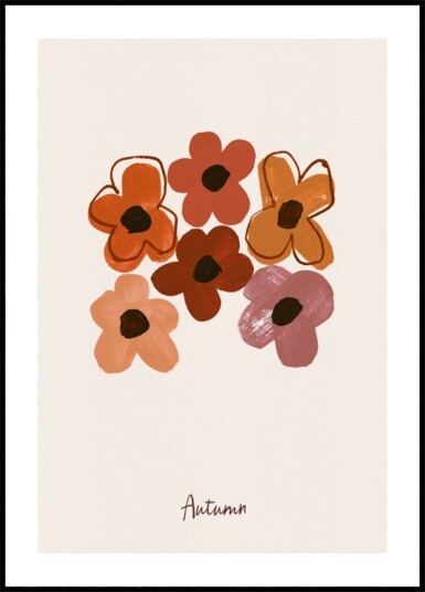 Warm Autumn Blooms Plakat / 50x70