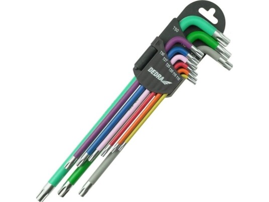Dedra Ekstra Lange Torx-nøkler - 9 stk.