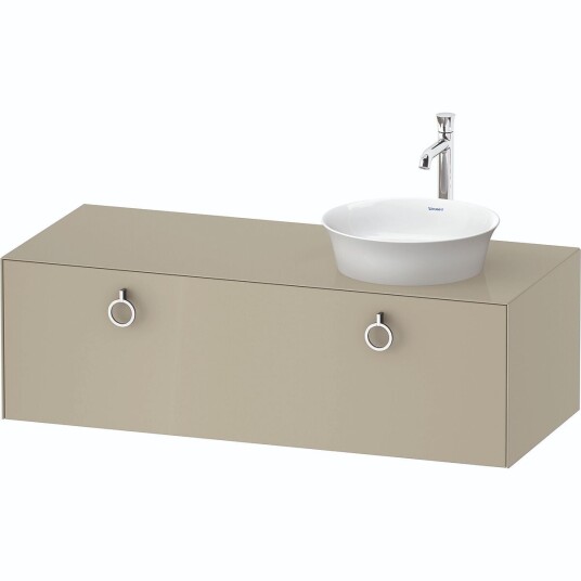 Duravit White Tulip Servantskap 1 skuff 130x55x40,8 cm Taupe Høyglans