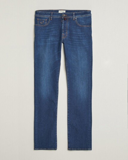 Jacob Cohën Bard Slim Fit Vintage Wash Stretch Jeans Mid Blue Jacob Cohën Bard Slim Fit Vintage Wash Stretch Jeans Mid Blue