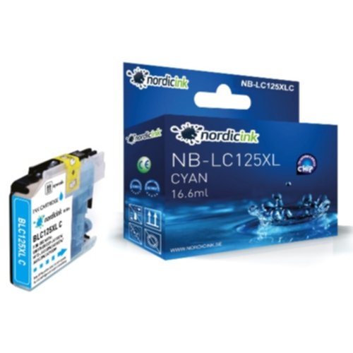 Nordicink cyan Blekkpatron 1.400 sider XL NB-LC125XLC