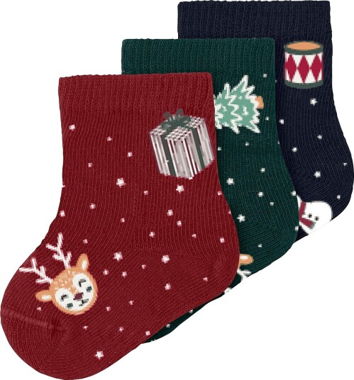 Name it baby - Sokker Nbnvismas Sock 3-pack - Blå