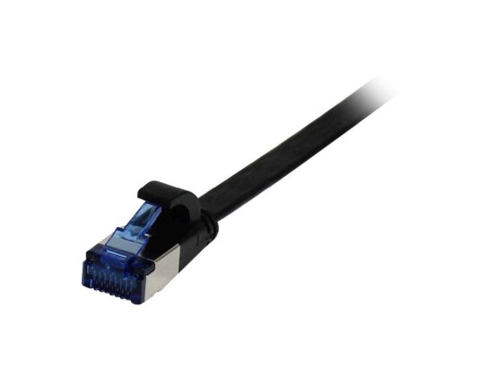 Synergy RJ45 Nettverkskabel Cat6a U/FTP Flat 0,25m Sort