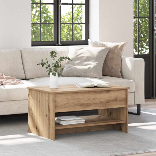vidaXL Kaffebord artisan eik 80 x 50.5 x 41.5 cm Konstruert tre