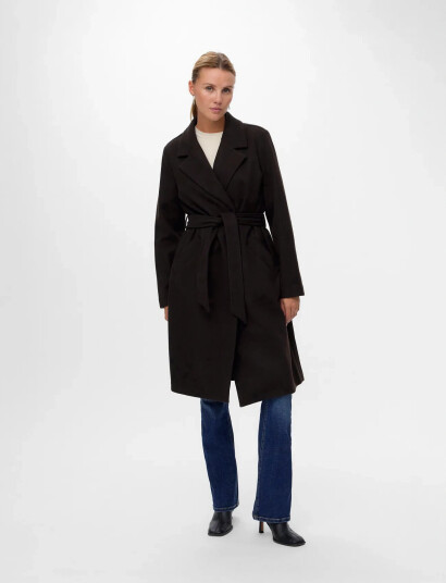 Vero Moda Vmfortuneaya Long Coat Ga Noos   Brown   S