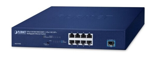 Planet 8-Port 10/100/1000/2500T +, Uhåndtert, 2.5G Ethernet (100/1000/2500), Rack-Montering
