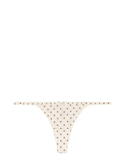 ROTATE Birger Christensen Thong With Mid Waist Cream XL ROTATE Birger Christensen Thong With Mid Waist Cream XL