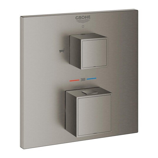 Grohe Grohtherm Cube badekartermostat Brushed Hard Graphite Grohe Grohtherm Cube badekartermostat Brushed Hard Graphite