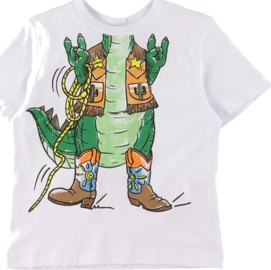 Stella McCartney Kids T skjorte Hvit m. Krokodille/Lensmann Stella McCartney Kids 12 år 152 T skjorte