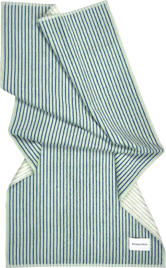 Maison Deux Stripes Color Sage Cobalt Blue   Green   90X 180CM