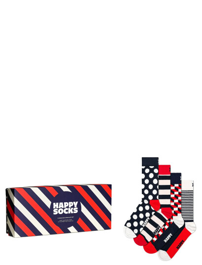 Happy Socks 4-Pack Classic Navy Socks Gift Set - Navy - 36-40 Happy Socks 4-Pack Classic Navy Socks Gift Set - Navy - 36-40
