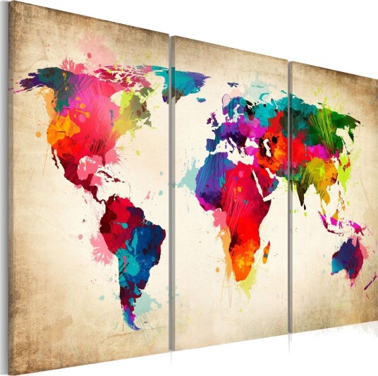 Bilde Rainbow Continents 120x80 Artgeist sp. z o. o.