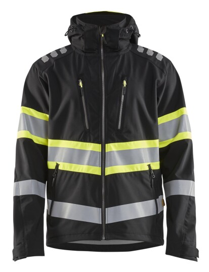 Blåkläder 449425139933XL Softshelljakke svart/varselgul Str . XL