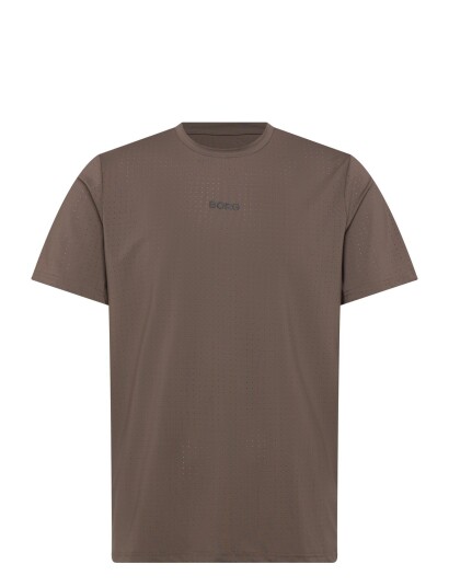 Björn Borg Borg Performance Perforated T Shirt   Brown   XXL