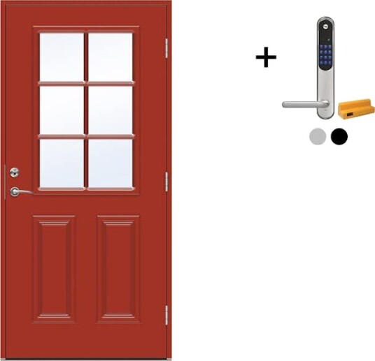 Ytterdør Swedoor Advance-Line Classic Monteverdi med Yale Doorman Classic Home