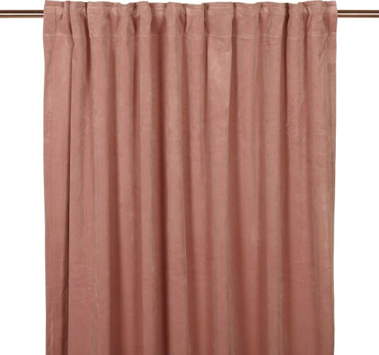 Sameta Fløyelsgardin Multibåndlengde 2 pk 240 cm Peach