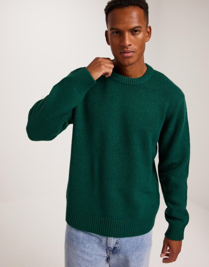 Selected Homme Slhcody Ls Knit Relaxed Crew Neck N Collegegensere Grønn