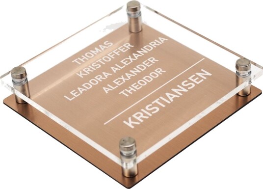 Dørskilt Elegant Bakplate kobber