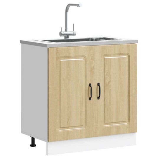  Vask underskap Kalmar sonoma eik 80x46x81,5 cm konstruert tre 8721158417961