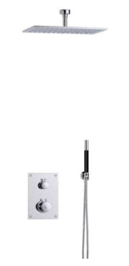 Tapwell Box7268 Takdusj Innbygging - Takmontert Krom / 85mm 340x220mm (TA-9424870)