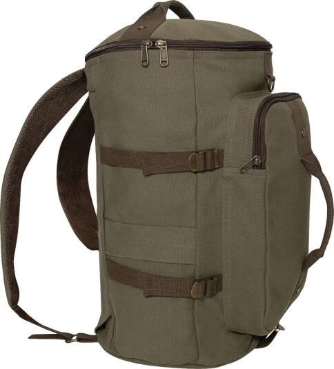 Rothco konvertibel duffel/ryggsekk i lerret Oliven