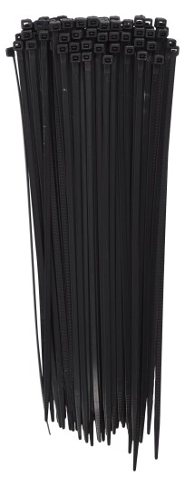 Schou Kabelstrips 300mm 100stk SORT til Innendørs og Utendørs Bruk Schou Kabelstrips 300mm 100stk SORT til Innendørs og Utendørs Bruk