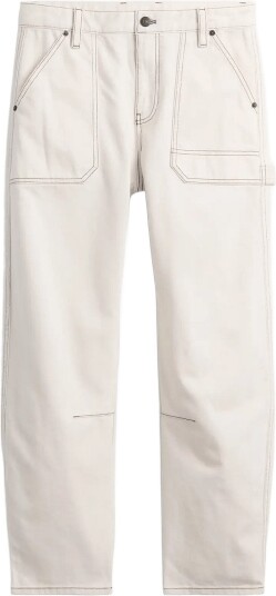 GAP Mid Rise Barrel Utility Ankle Pants Cream 4