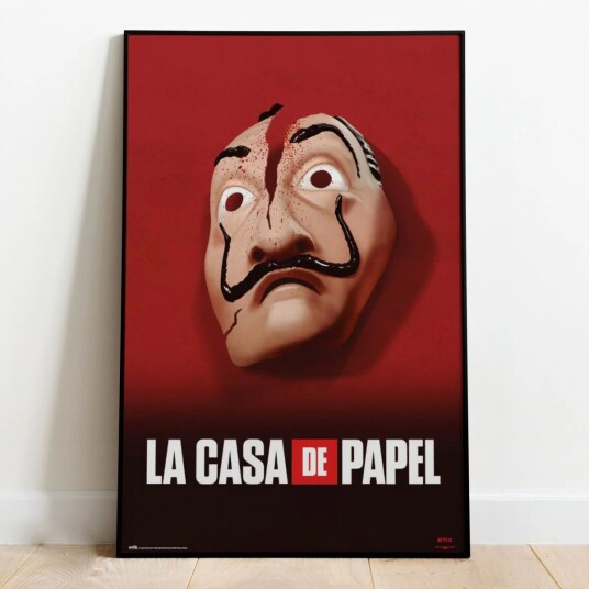 La Casa De Papel Plakat Broken Mask - 91,5 x 61 cm