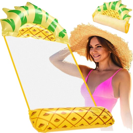 Oppblåsbar madrass svømmestol ananas