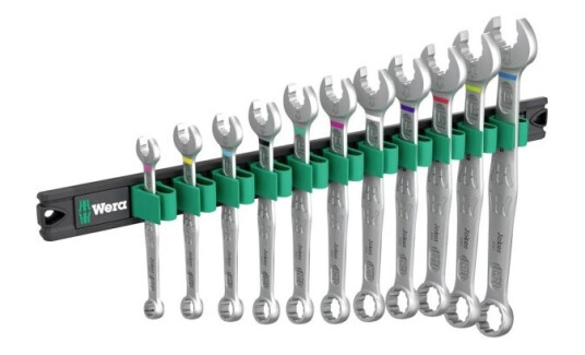 Wera 05020233001 9640 Magnetleiste 6003 Joker 1 Gaffelnøgle-Sæt 11 Dele 8 - 19 Mm
