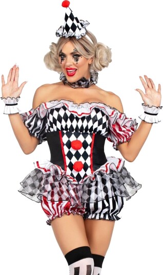 Leg Avenue Darling Harlequin Harlekin/Klovnekostyme til Dame Large Leg Avenue Darling Harlequin Harlekin/Klovnekostyme til Dame Large